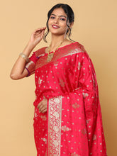 Banarasi Meenakari Gaji Silk Zari - Red